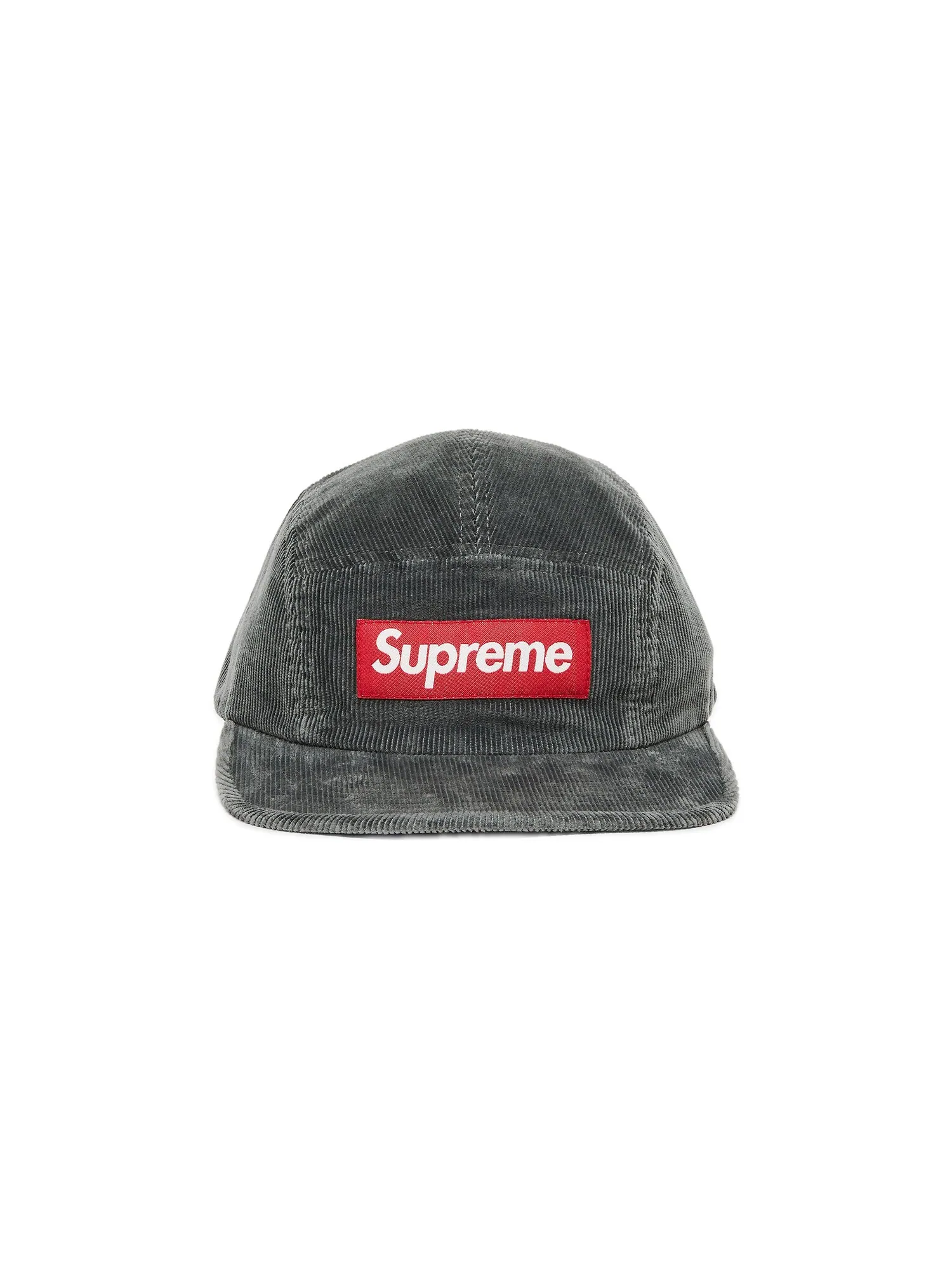 Вельветовая кепка Supreme Серая — изображение 1 из 4, серый