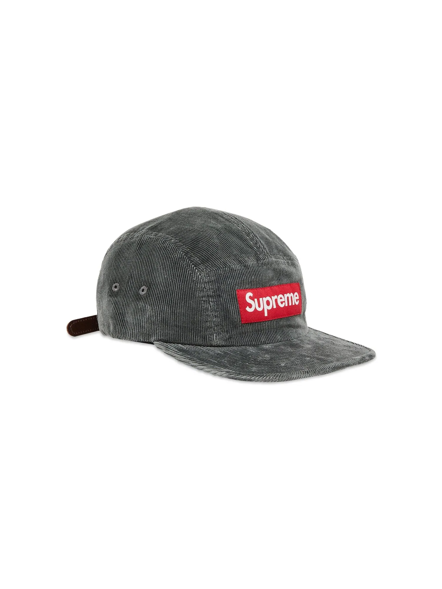 Вельветовая кепка Supreme Серая — изображение 2 из 4, серый