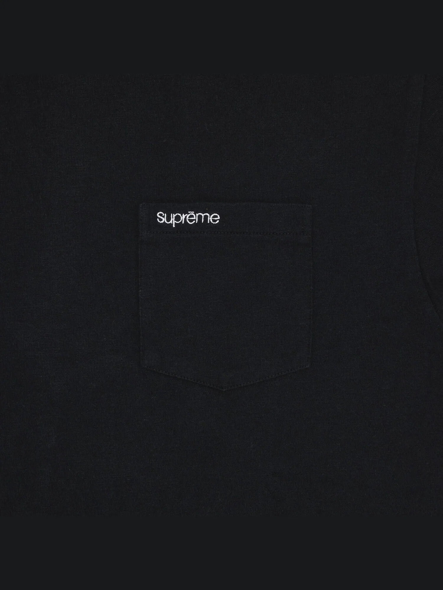 Футболка Supreme с короткими рукавами и карманами — изображение 2 из 2, черный