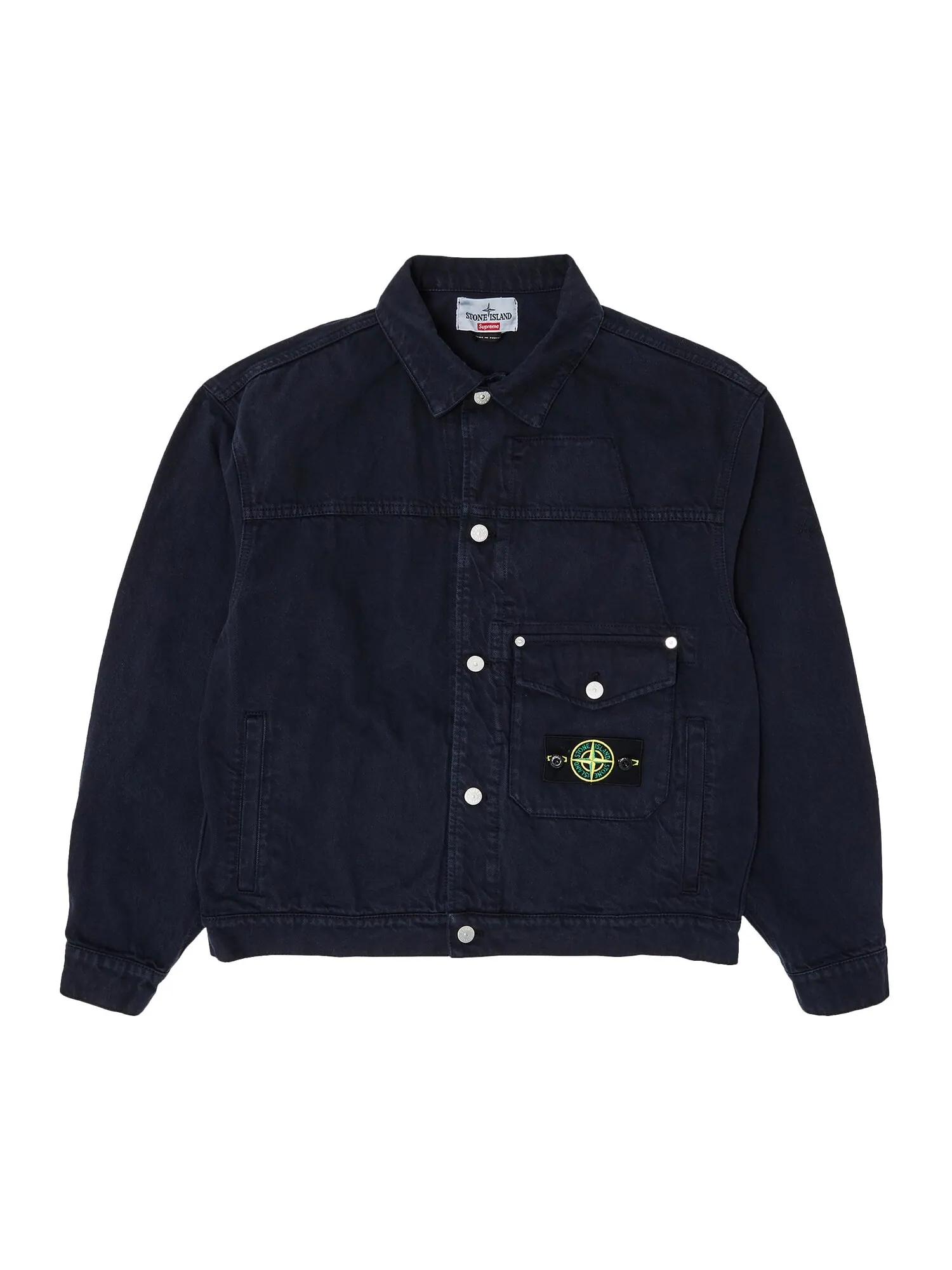 Джинсовая куртка Trucker Supreme x Stone Island — изображение 1 из 3, темно-синий