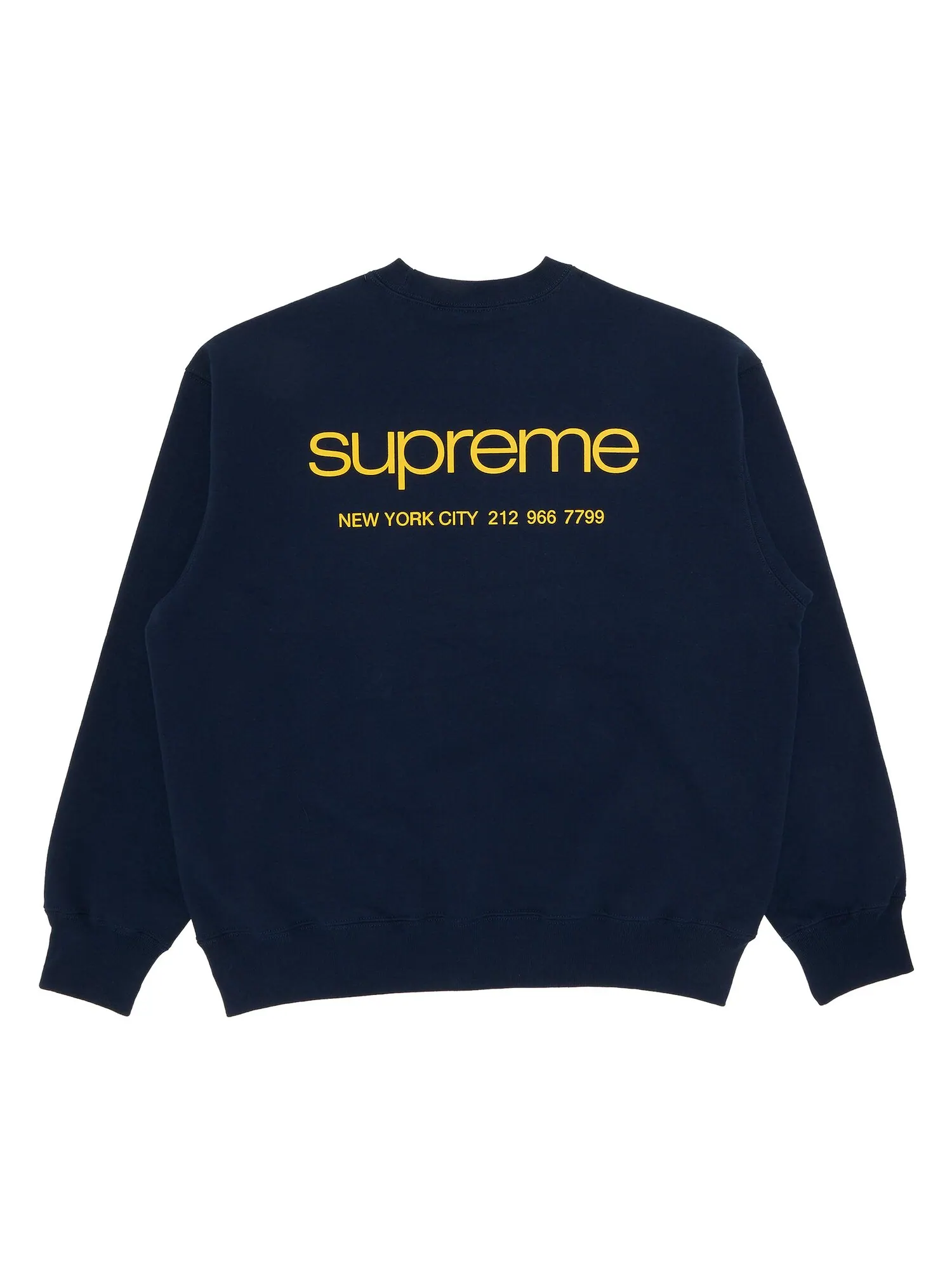 Крюнек Supreme NYC темно-синего цвета — изображение 2 из 3, темно-синий