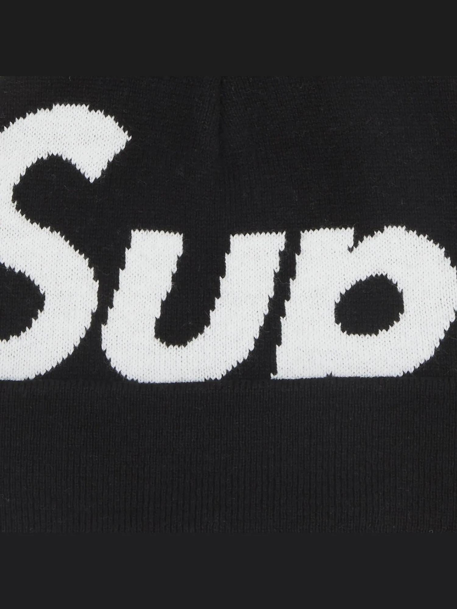 Шапка-бини Supreme с большим логотипом — изображение 3 из 3, черный