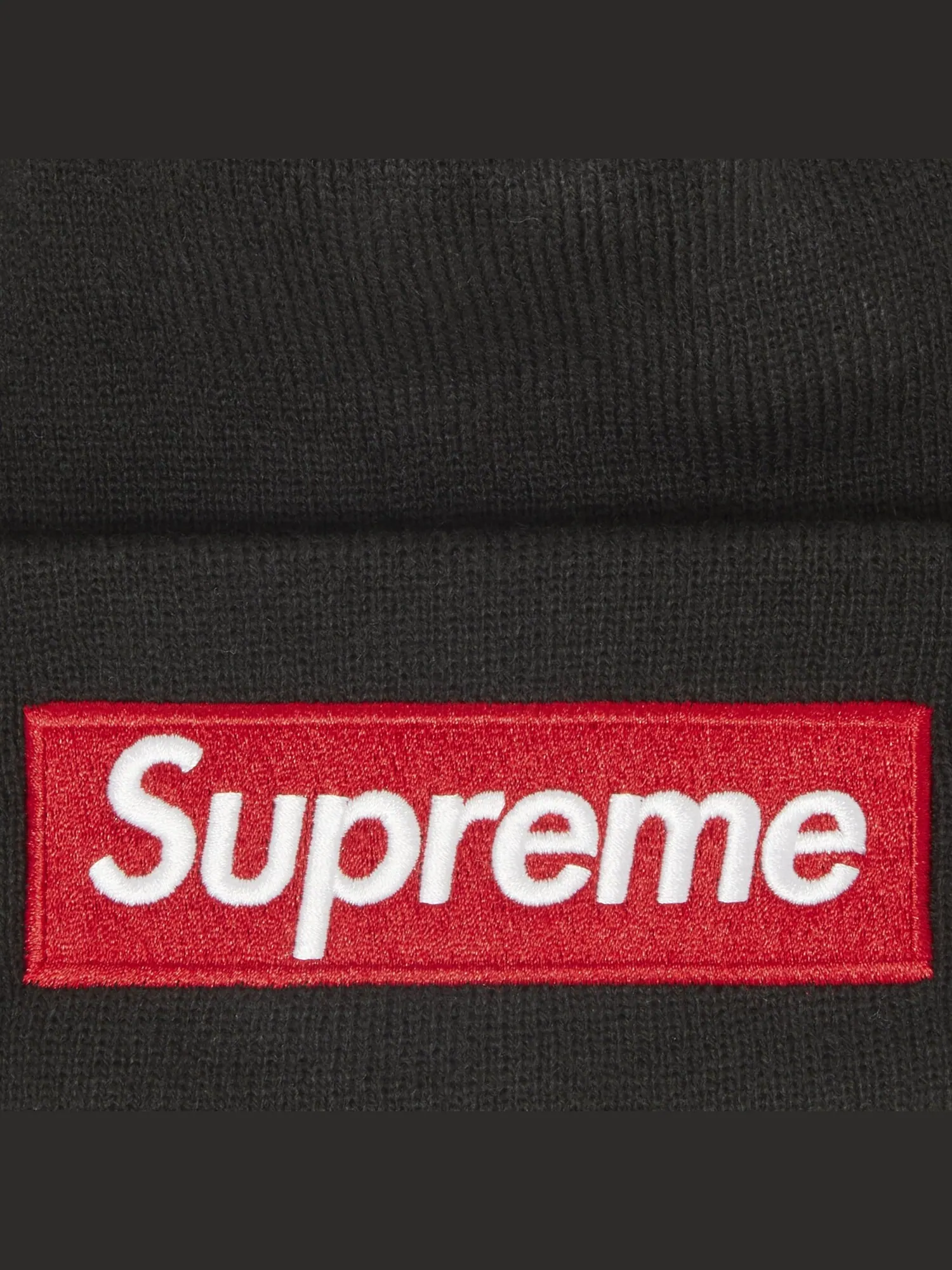 Шапка-бини с логотипом Supreme x New Era Box — изображение 3 из 3, черный