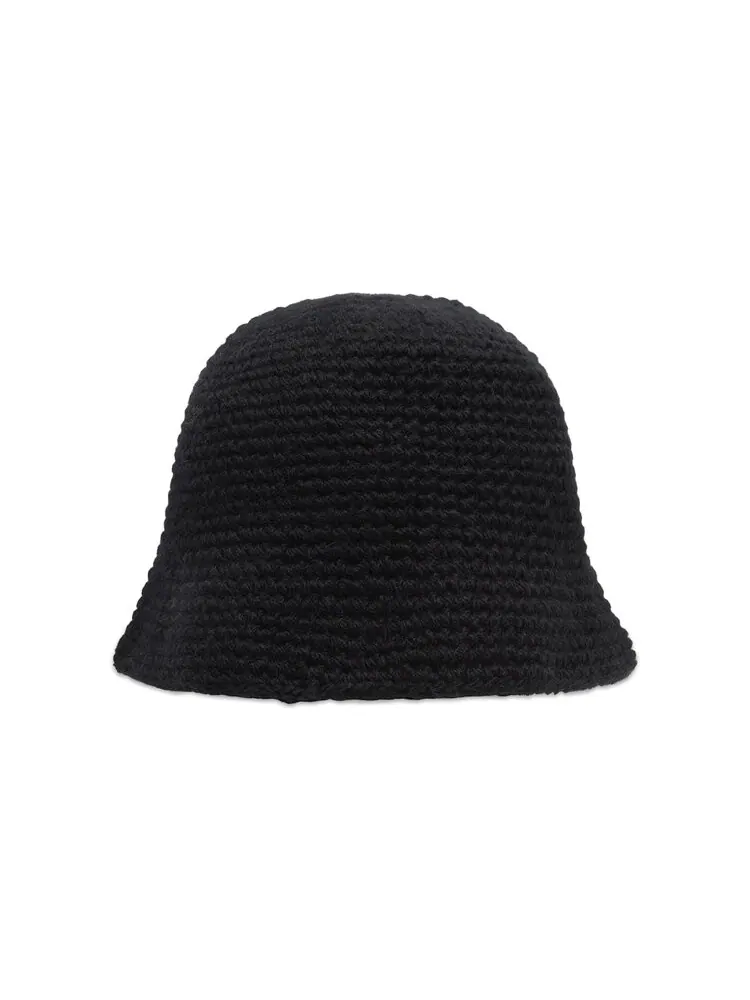 Панама Stussy Swirly S Knit Bucket Hat — изображение 2 из 2, черный