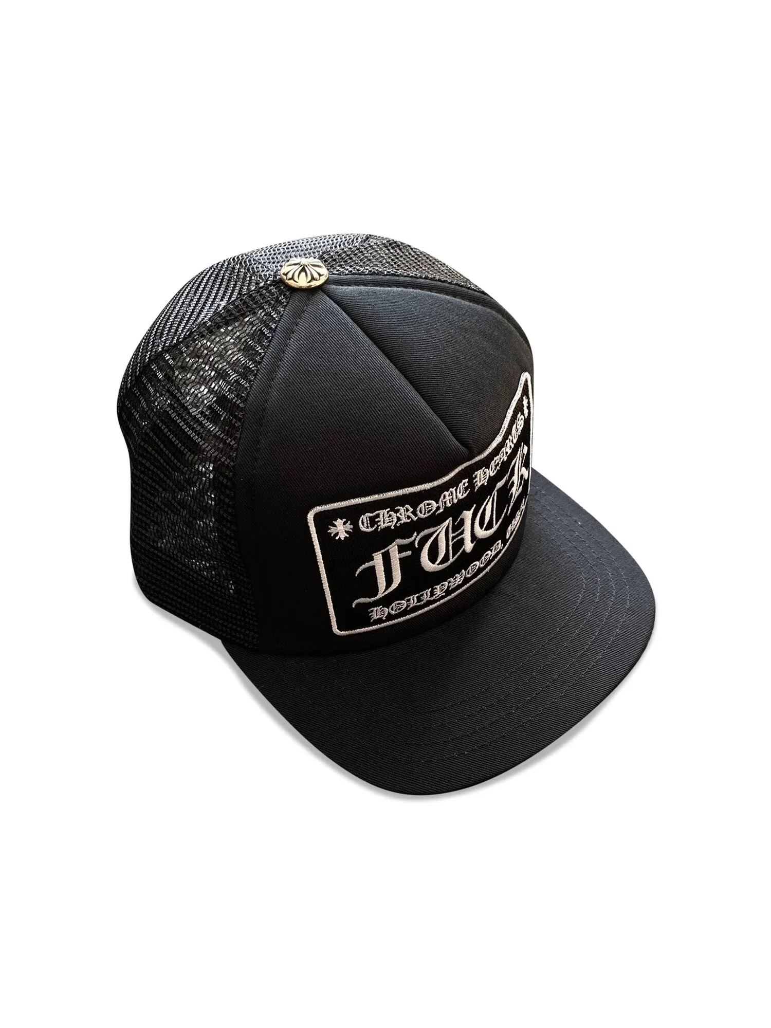 Chrome Hearts F**k Hollywood Дальнобойщик Черная шляпа