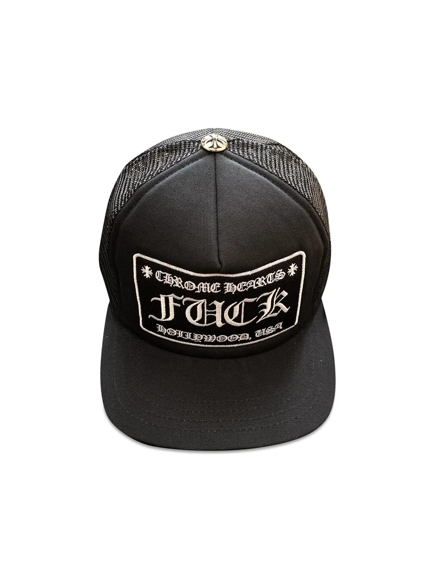Кепка Chrome Hearts F**k Hollywood Tr**ker — изображение 2 из 2, черно-белая