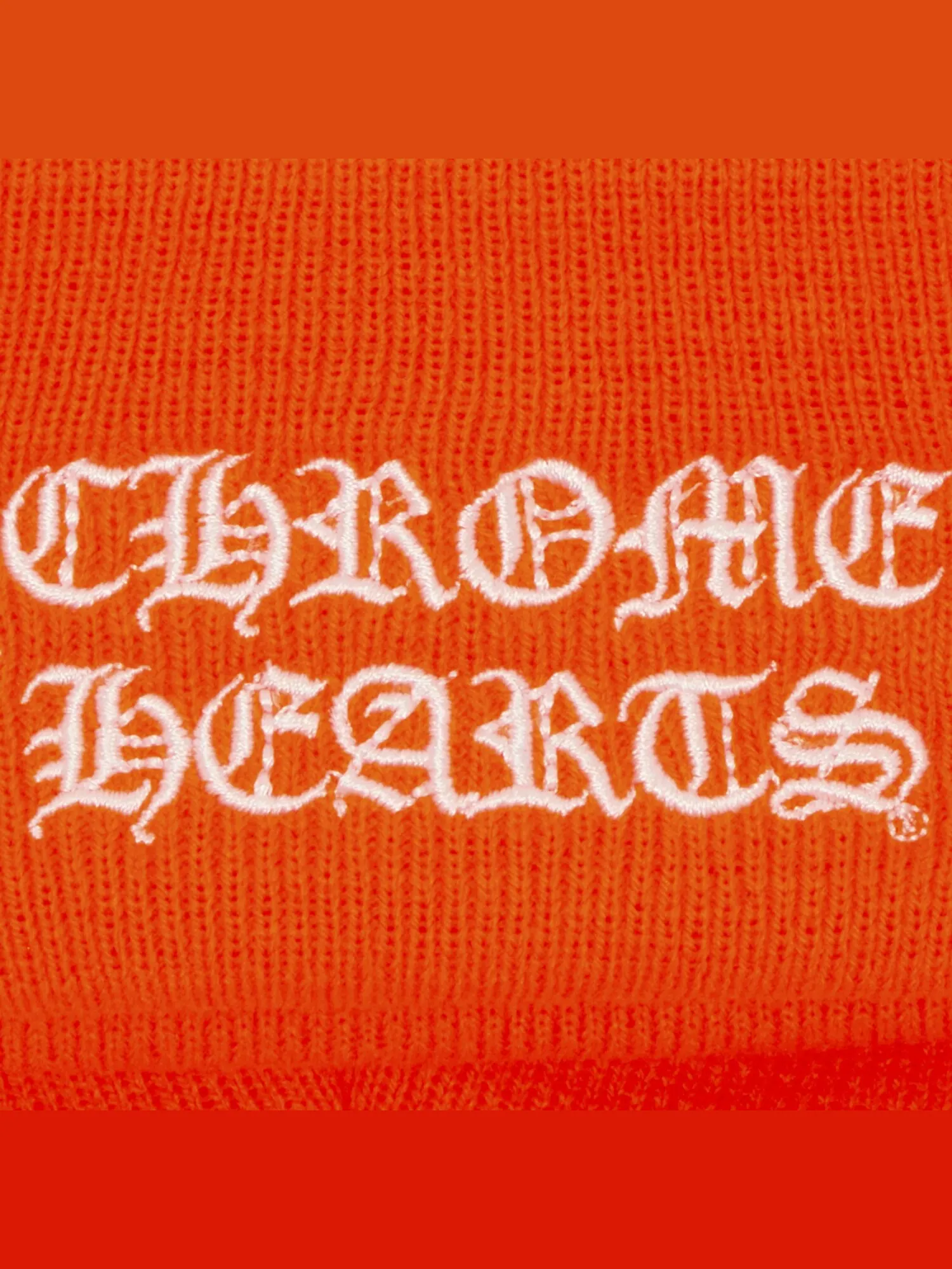 Шапка-бини с логотипом Chrome Hearts Verical — изображение 3 из 3, оранжевый