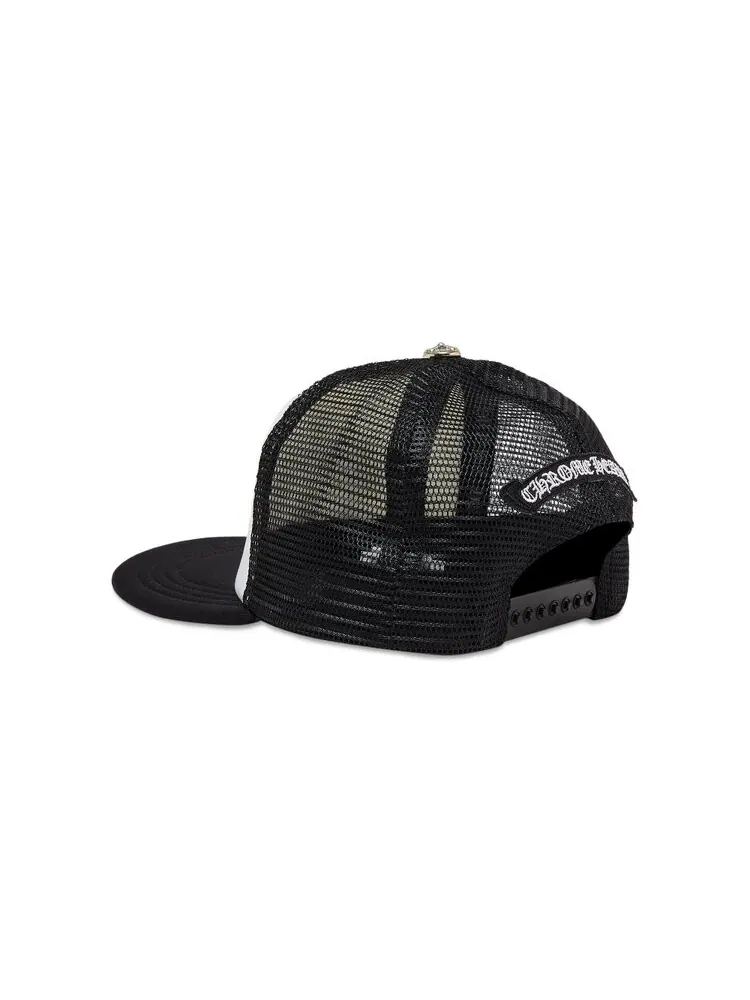 Бейсболка Chrome Hearts Triple Cross Trucker Hat — изображение 3 из 4, черный/белый