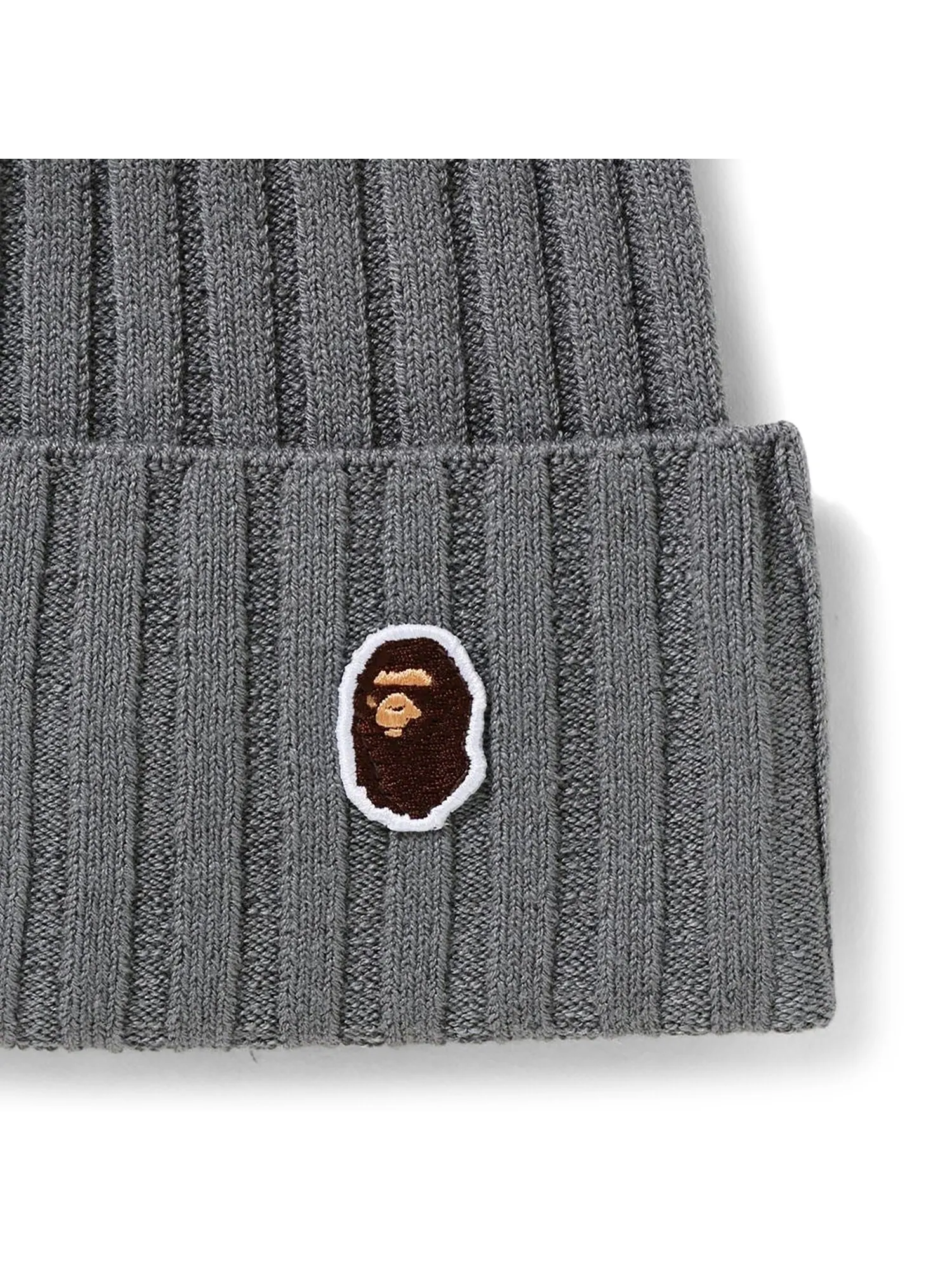 BAPE Одноточечная вязаная шапка Ape Head — изображение 2 из 2, серый