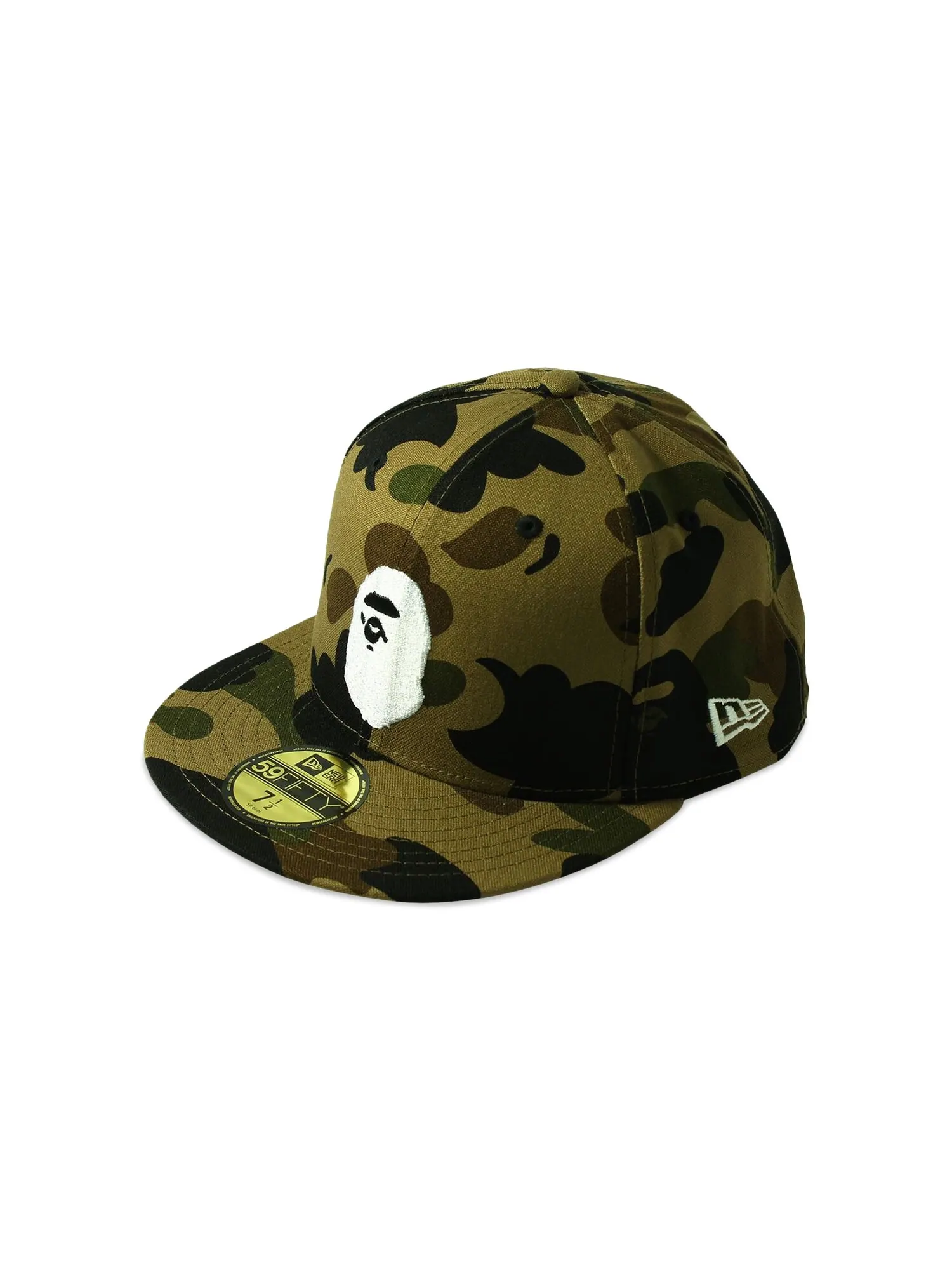 BAPE New Era 59 Fifty 1st Camo Ape Head Кепка Зеленая — изображение 1 из 2, зеленый