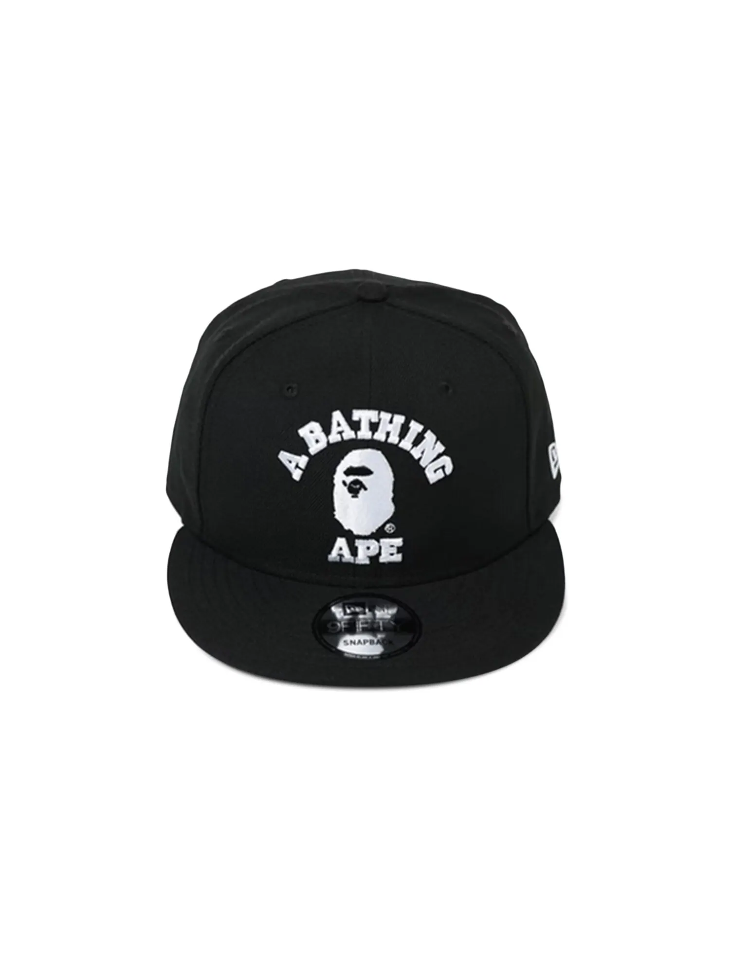 Кепка с застежкой на спине BAPE College New Era — изображение 1 из 1, черный