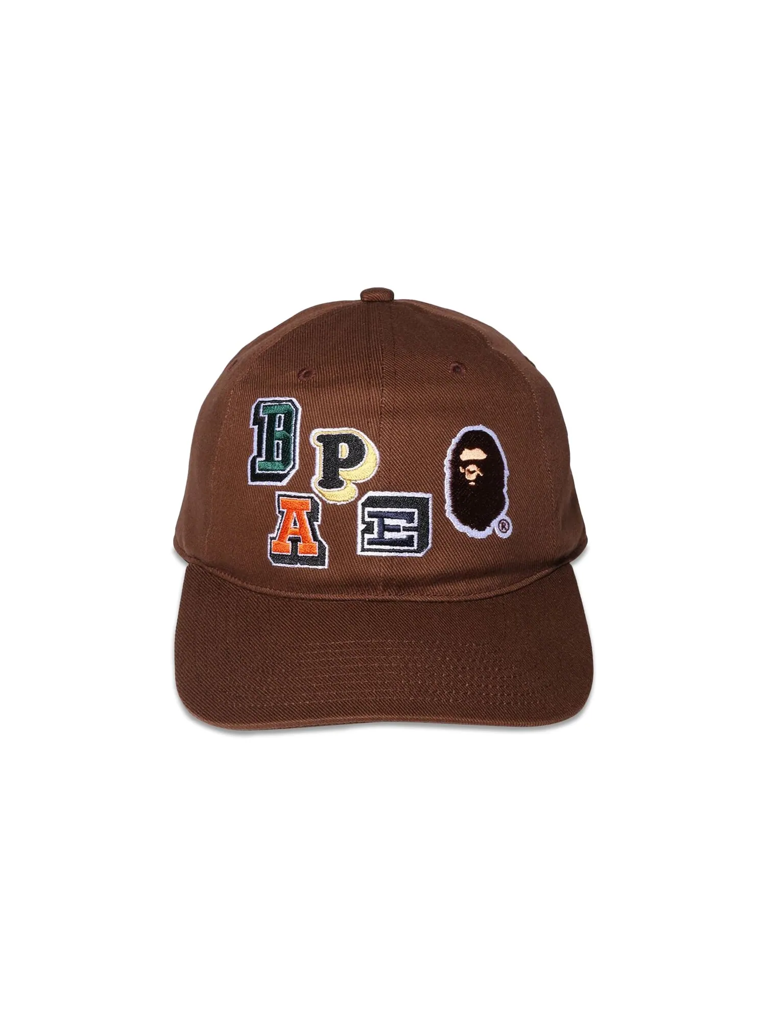 Кепка патч-панели BAPE Multi Fonts — изображение 1 из 2, коричневый