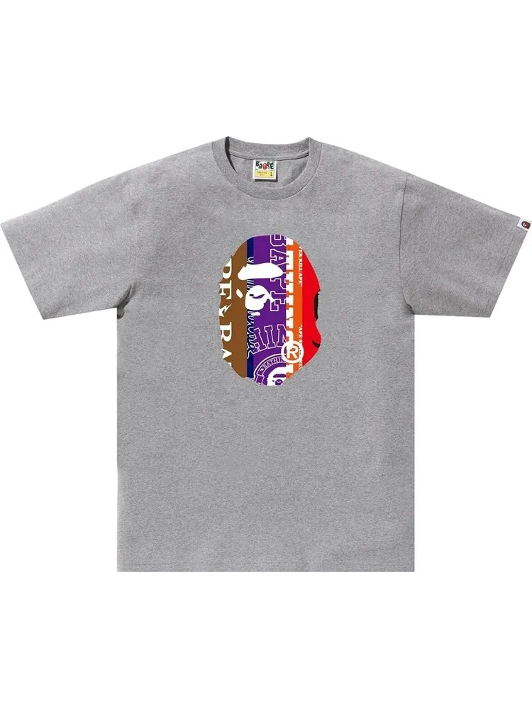 Шарф BAPE Fans Ape Head Tee 'Grey' — изображение 1 из 1, серый