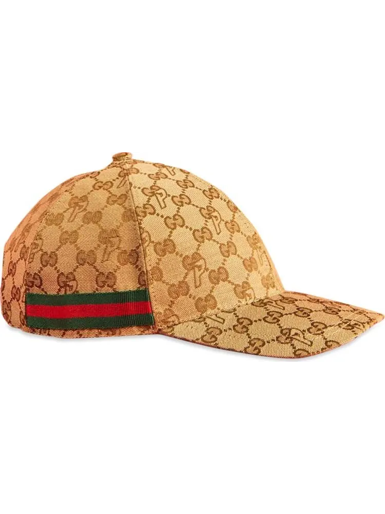 Бейсболка Gucci x Palace GG-P Canvas Baseball Hat Beige — изображение 1 из 1, бежевый
