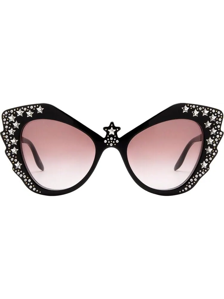 Солнцезащитные очки Gucci Cat Eye Sunglasses Black — изображение 1 из 2, черный