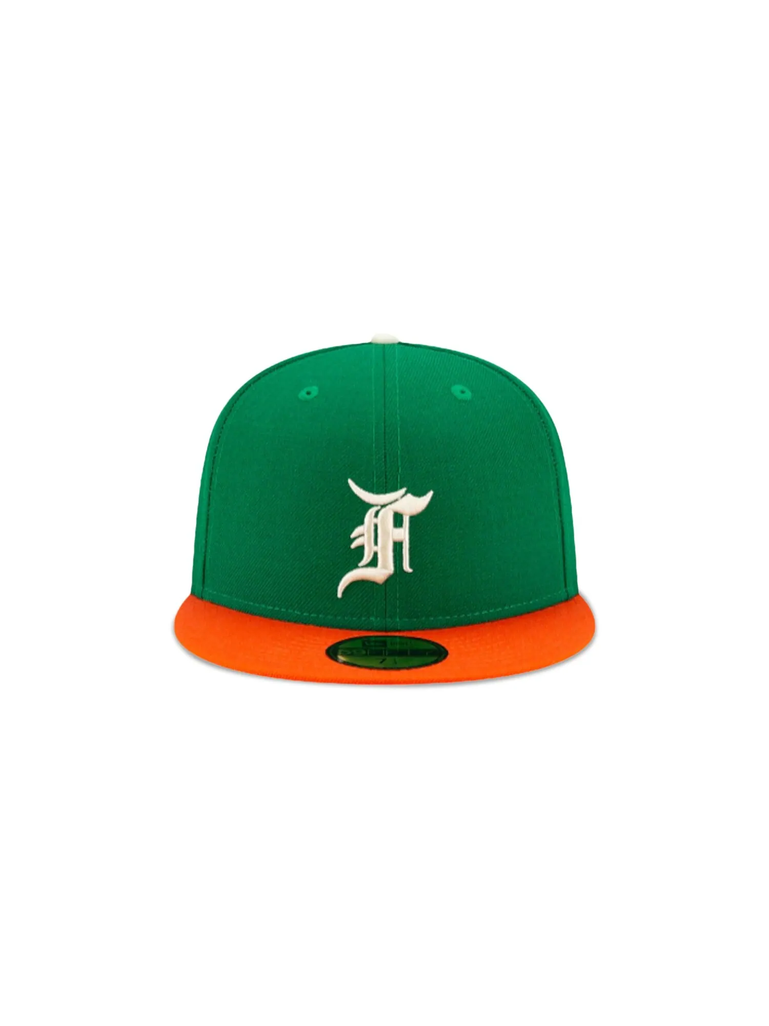 Кепка Fear of God Essentials x New Era 59Fifty — изображение 1 из 2, зеленый/оранжевый