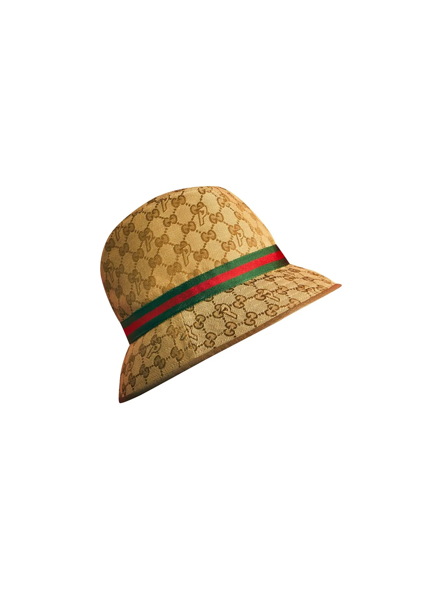 Холщовая шляпа Gucci x Palace GG-P с паутиной и логотипом — изображение 1 из 1, бежевый