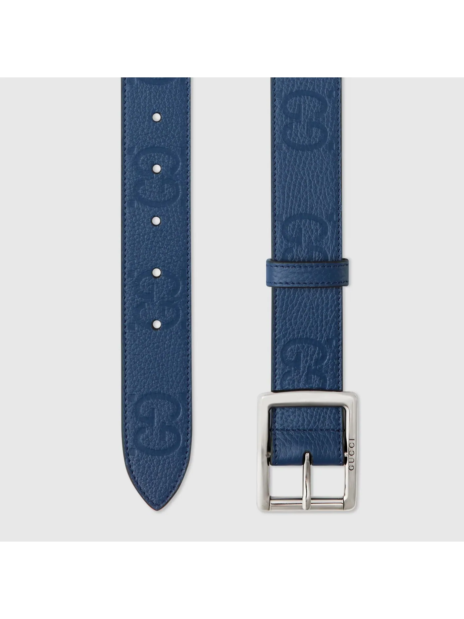 Ремень Gucci Rubber Effect Leather — изображение 2 из 4, синий