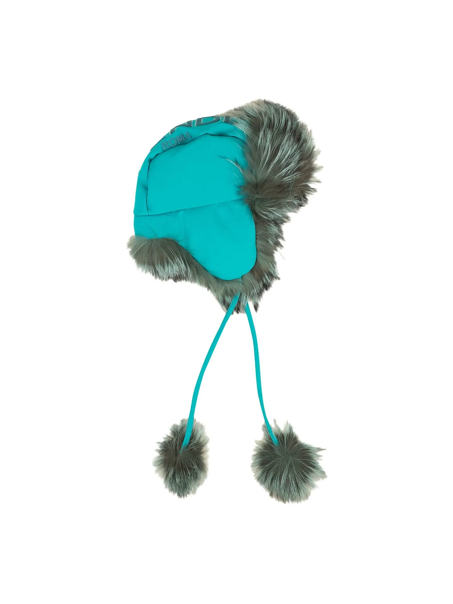 Зимняя шапка Fendi Aviator из лисьего меха — изображение 3 из 3, синий