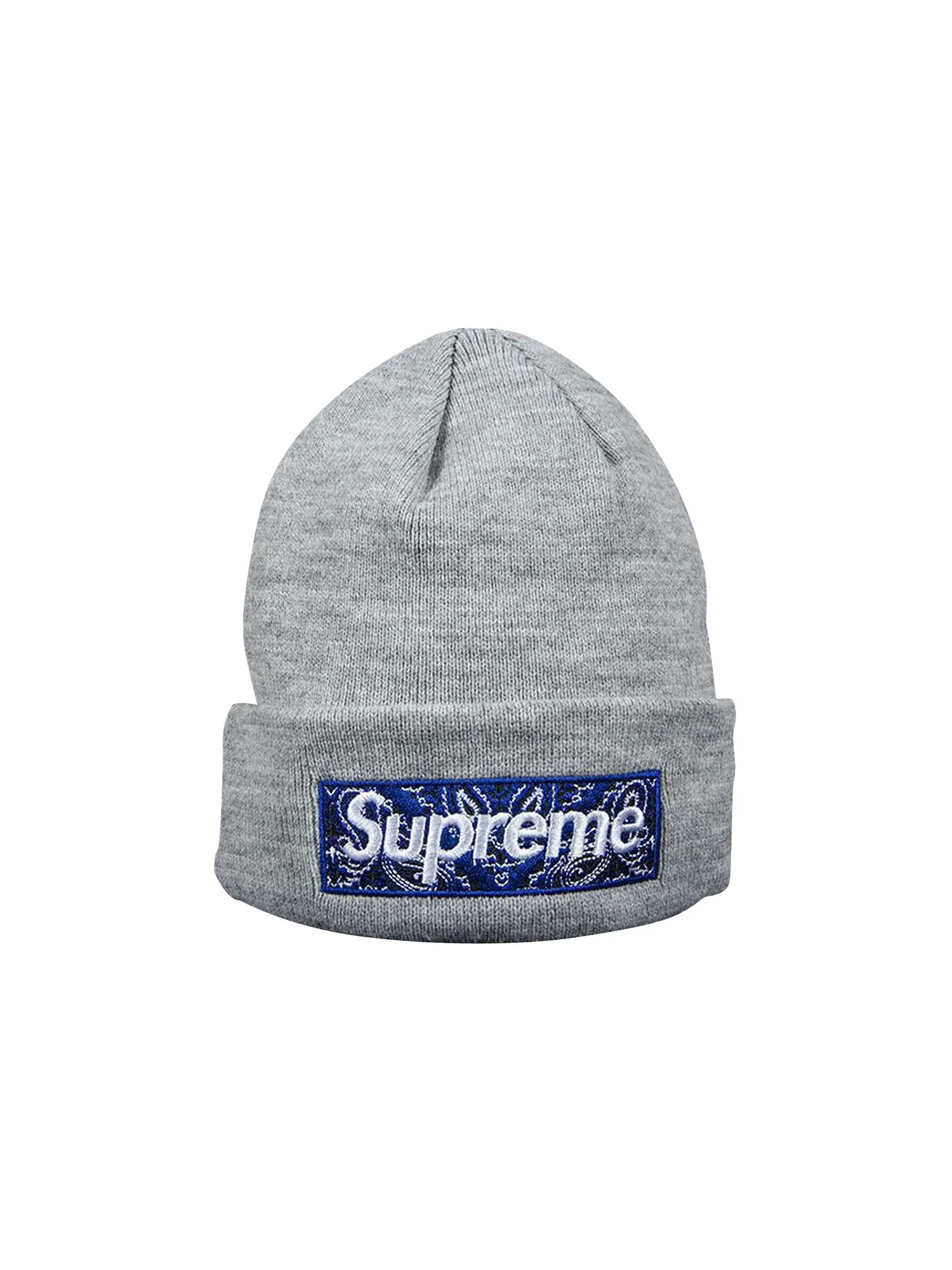 Шапка-бини Supreme x New Era Bandana Box Logo — изображение 1 из 1, серый