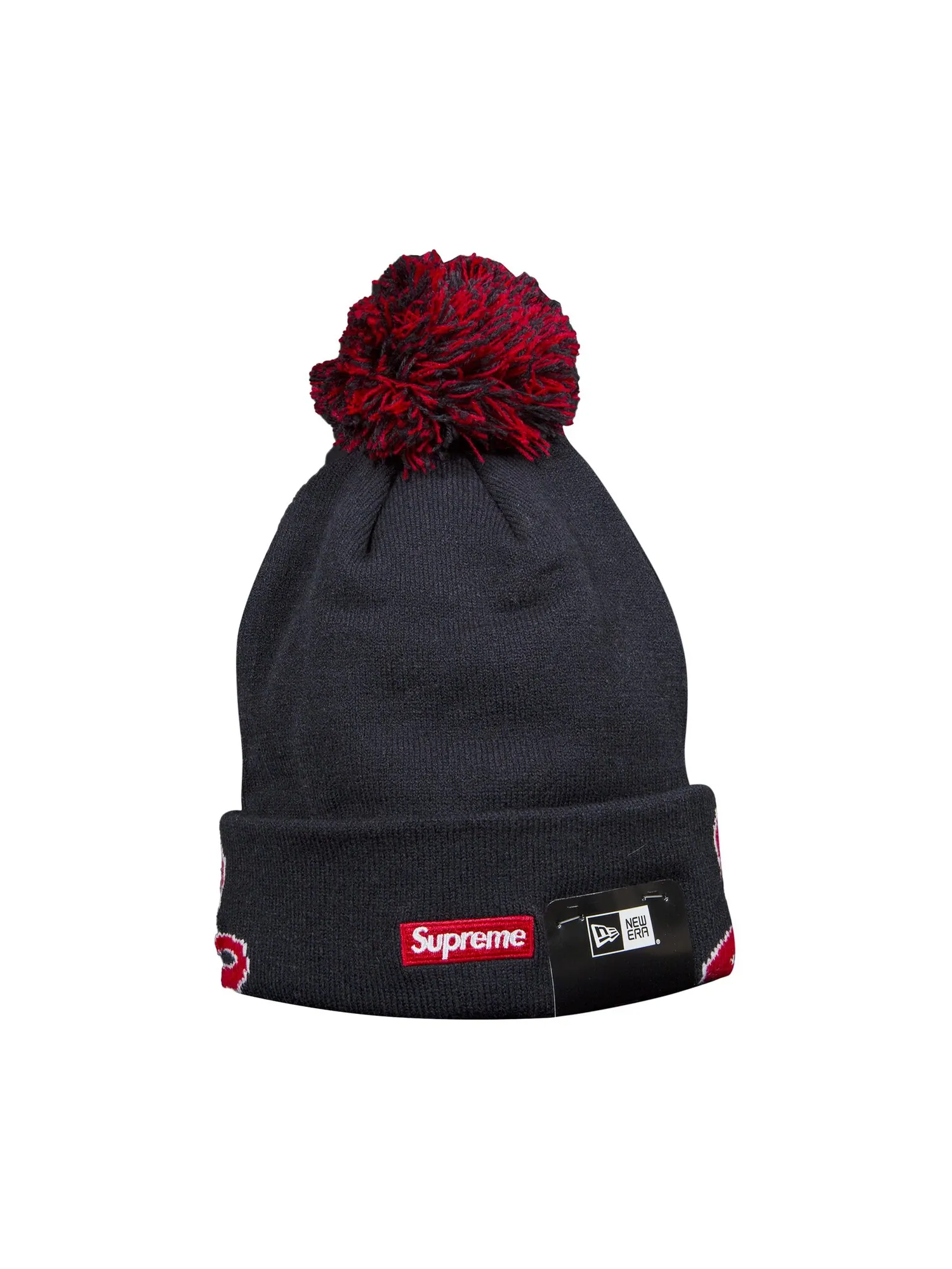 Шапка-бини Supreme x New Era с манжетами темно-синего цвета — изображение 1 из 1, темно-синий