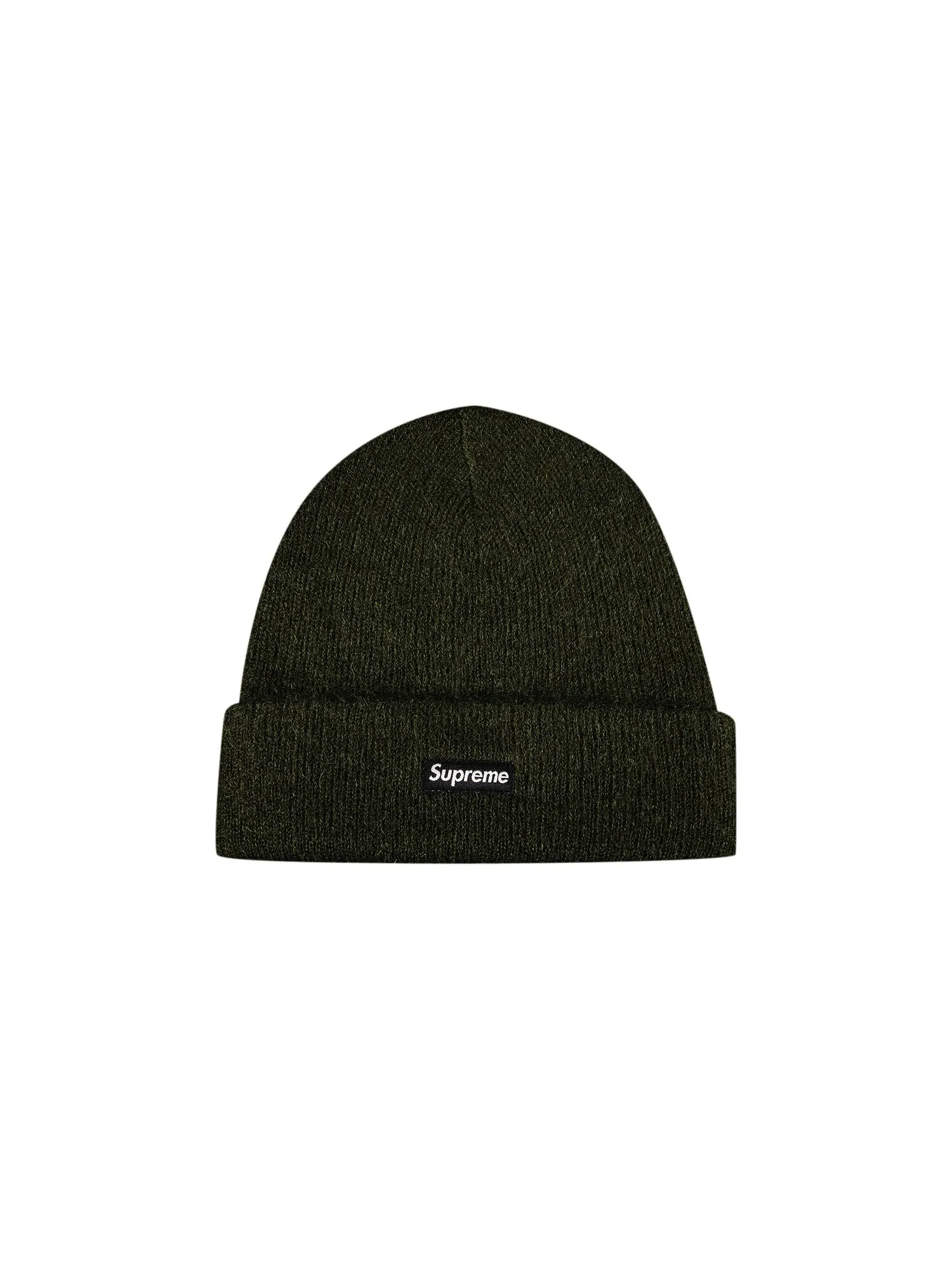 Шапка-бини Supreme из мохера Оливковая — изображение 1 из 1, оливковый