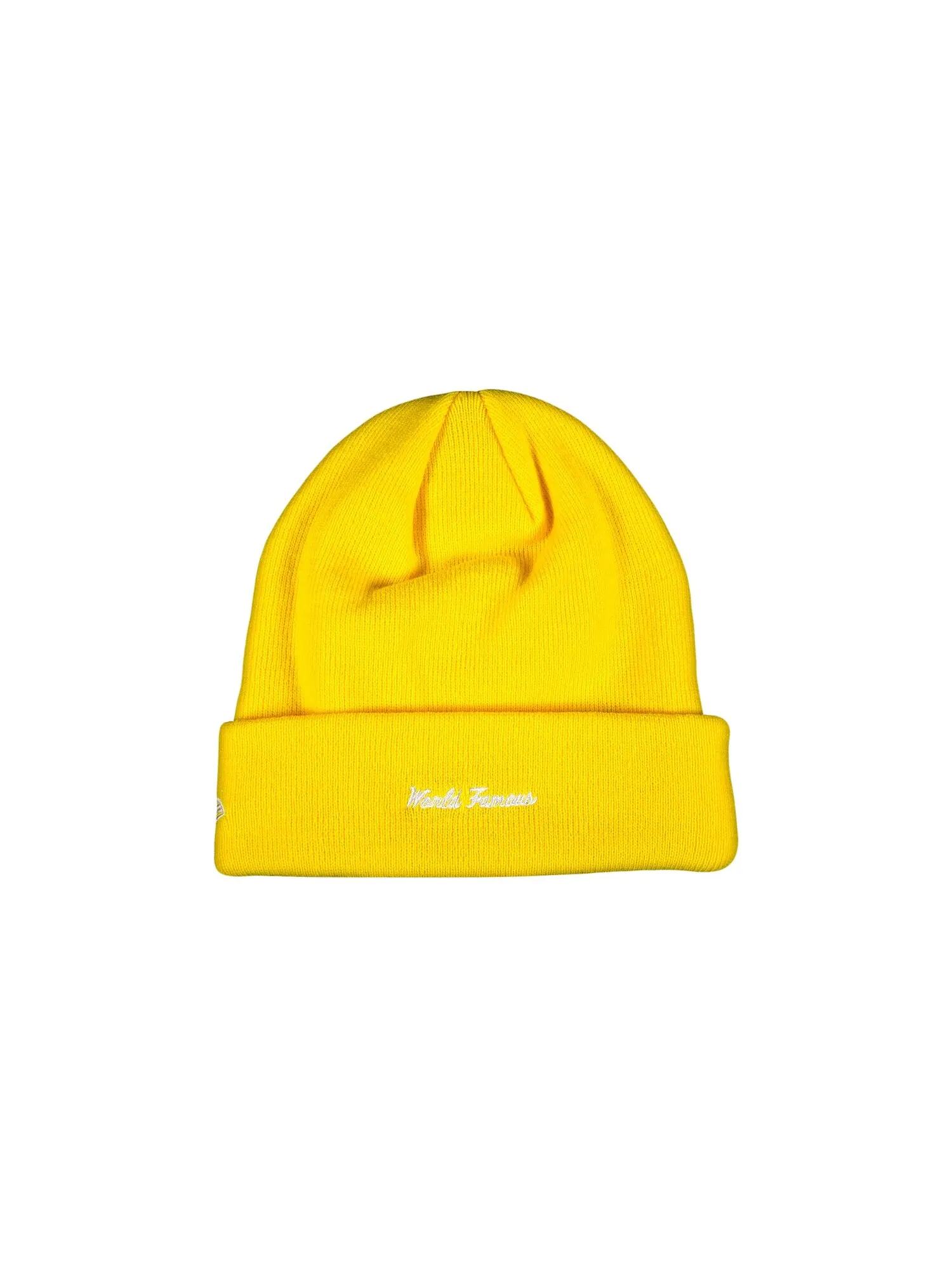Шапка-бини Supreme x New Era с логотипом Cross Box, цвет Лимон — изображение 2 из 2