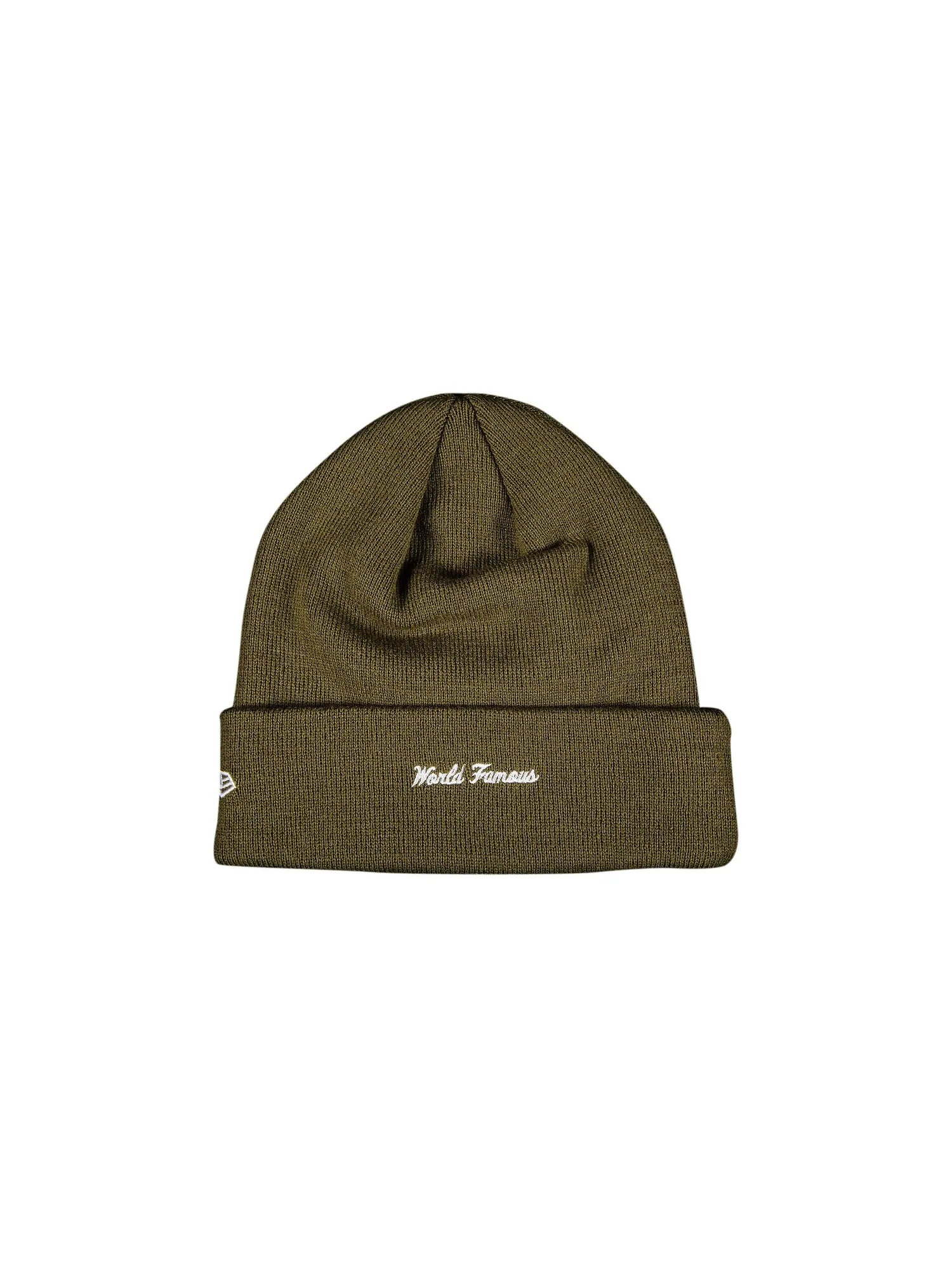 Шапка-бини Supreme x New Era Cross Box Logo, цвет Светло-оливковый — изображение 2 из 2