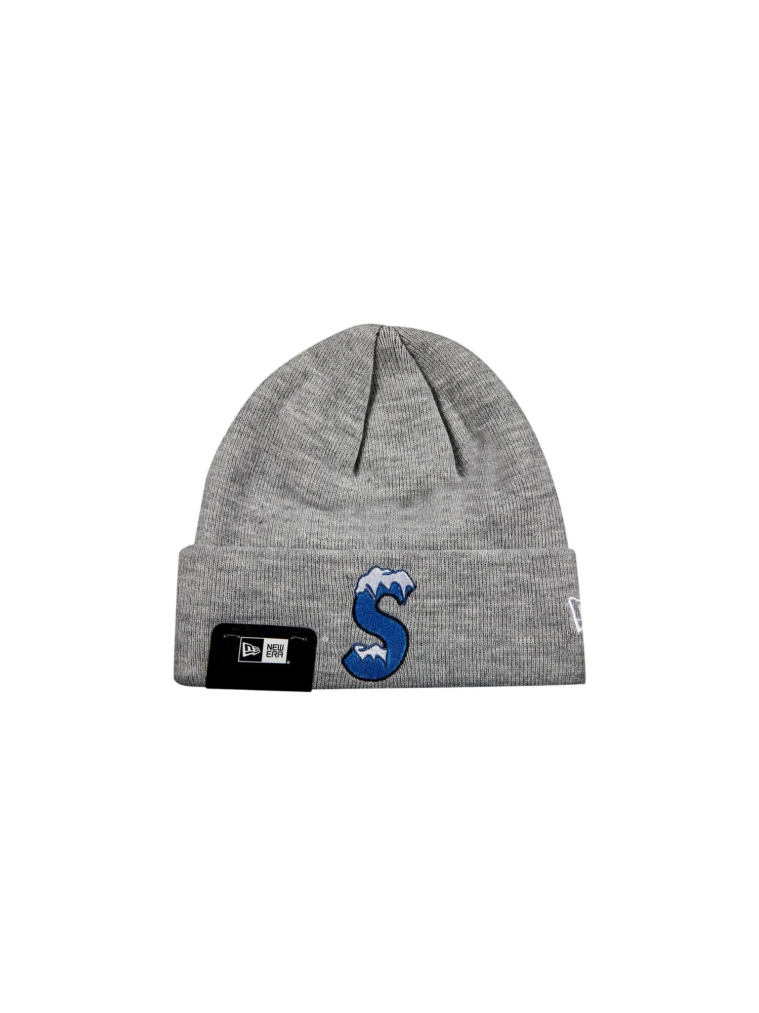 Шапка-бини Supreme x New Era S с логотипом Heather Grey — изображение 1 из 2, серый