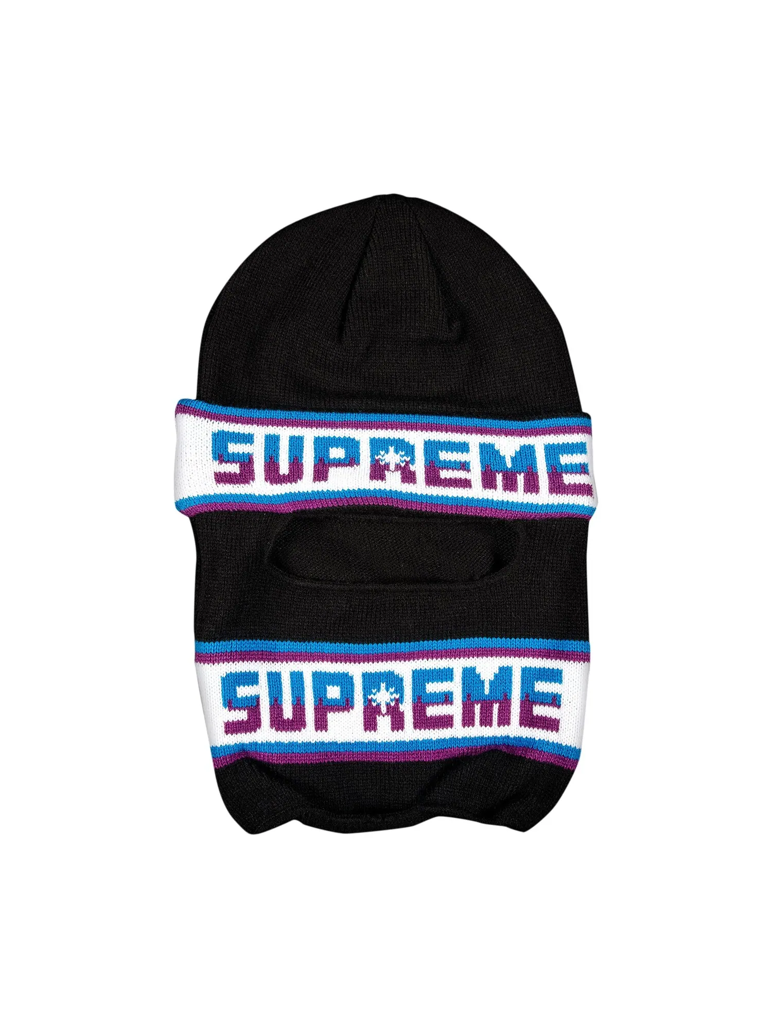 Шапка-маска для лица Supreme с двойным логотипом — изображение 2 из 2, черный