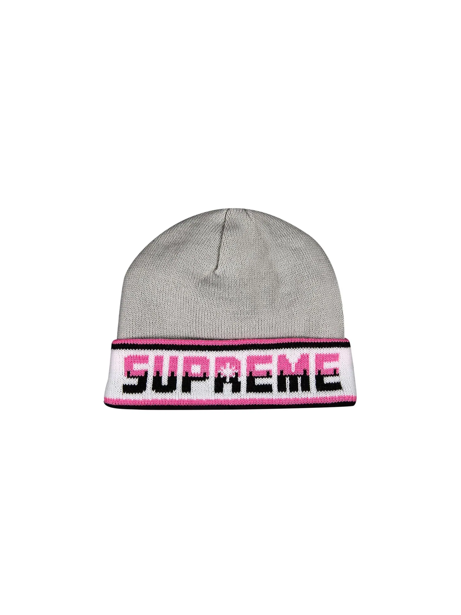 Шапка-маска для лица Supreme с двойным логотипом, Серая — изображение 1 из 2, серый
