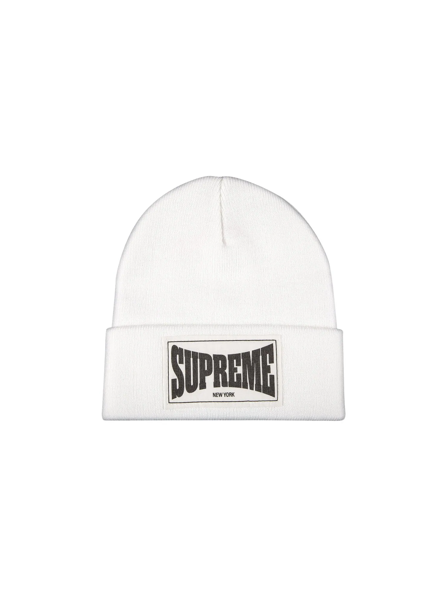 Шапка-бини Supreme с тканой этикеткой — изображение 1 из 1, белый