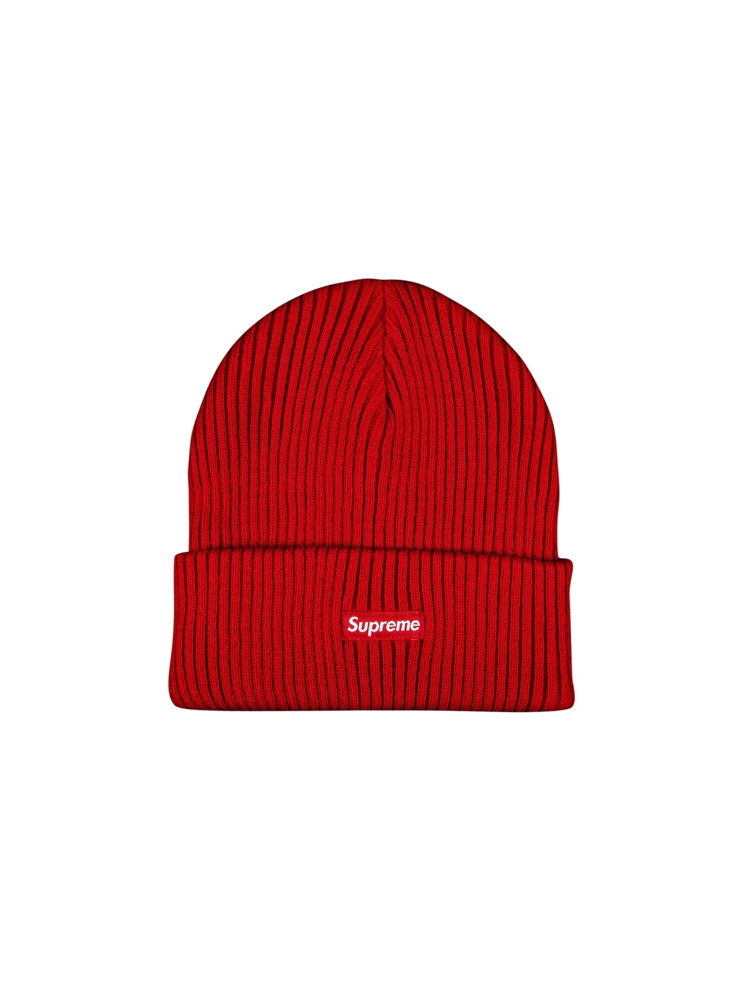 Шапка-бини Supreme в широкую рубчик — изображение 1 из 1, красный