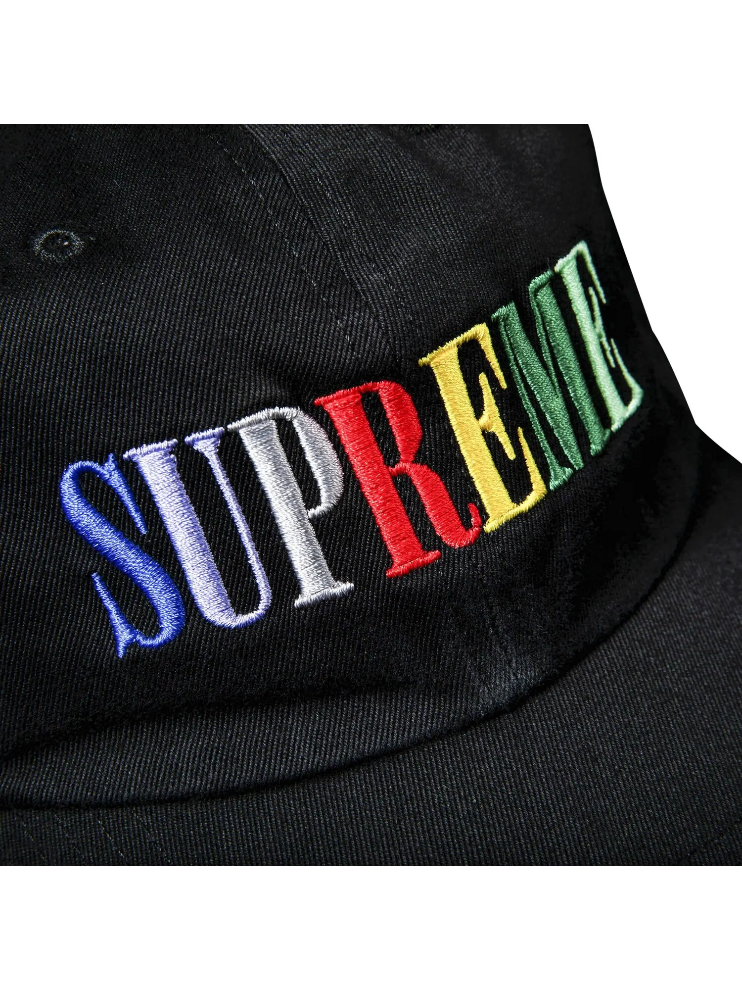 Многоцветный логотип Supreme, 6 панелей — изображение 3 из 3, черный