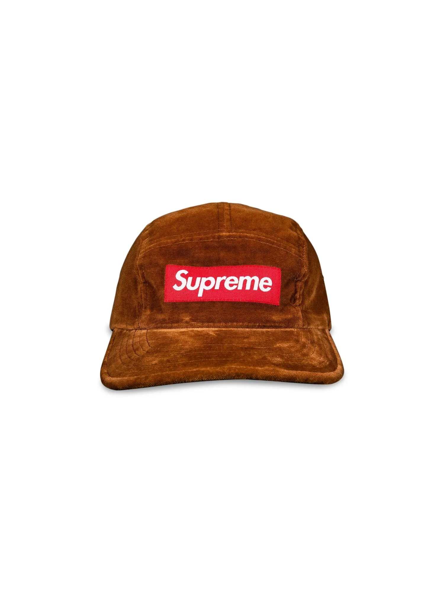 Бархатная кепка Supreme — изображение 1 из 3, коричневый