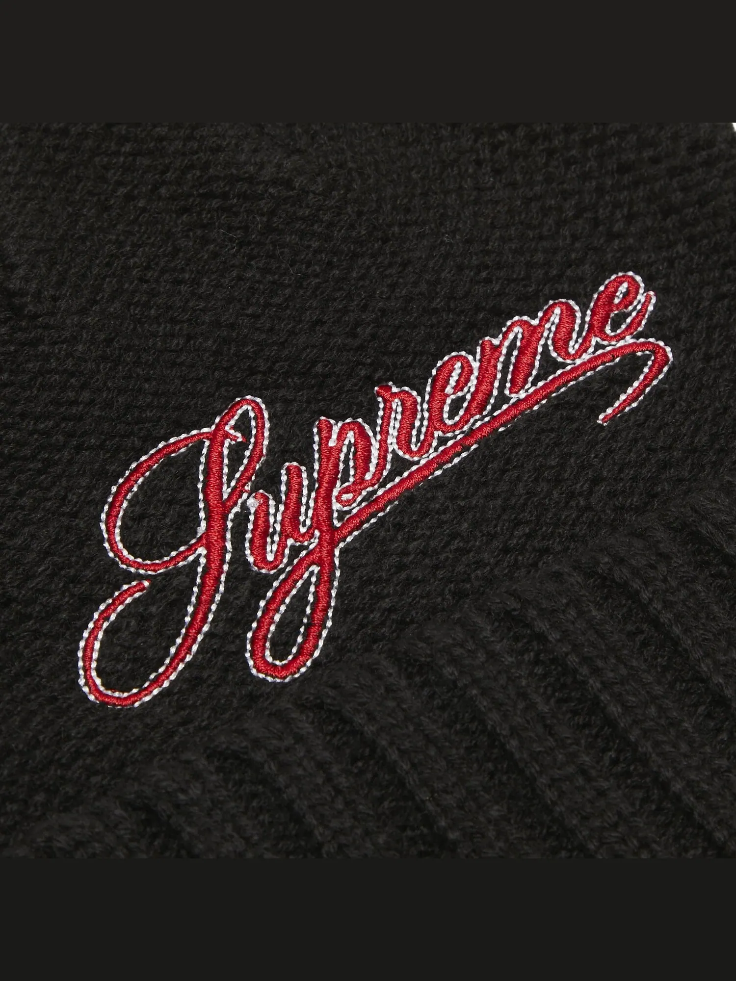 Шапка-бини Supreme Script Logo — изображение 3 из 3, черный