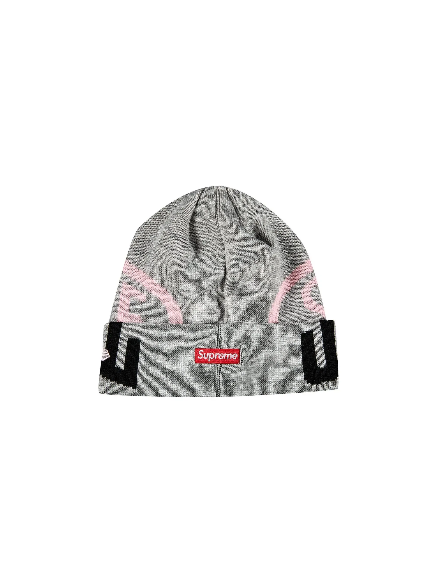 Двухцветная шапка-бини Supreme New Era — изображение 2 из 2, серебристый