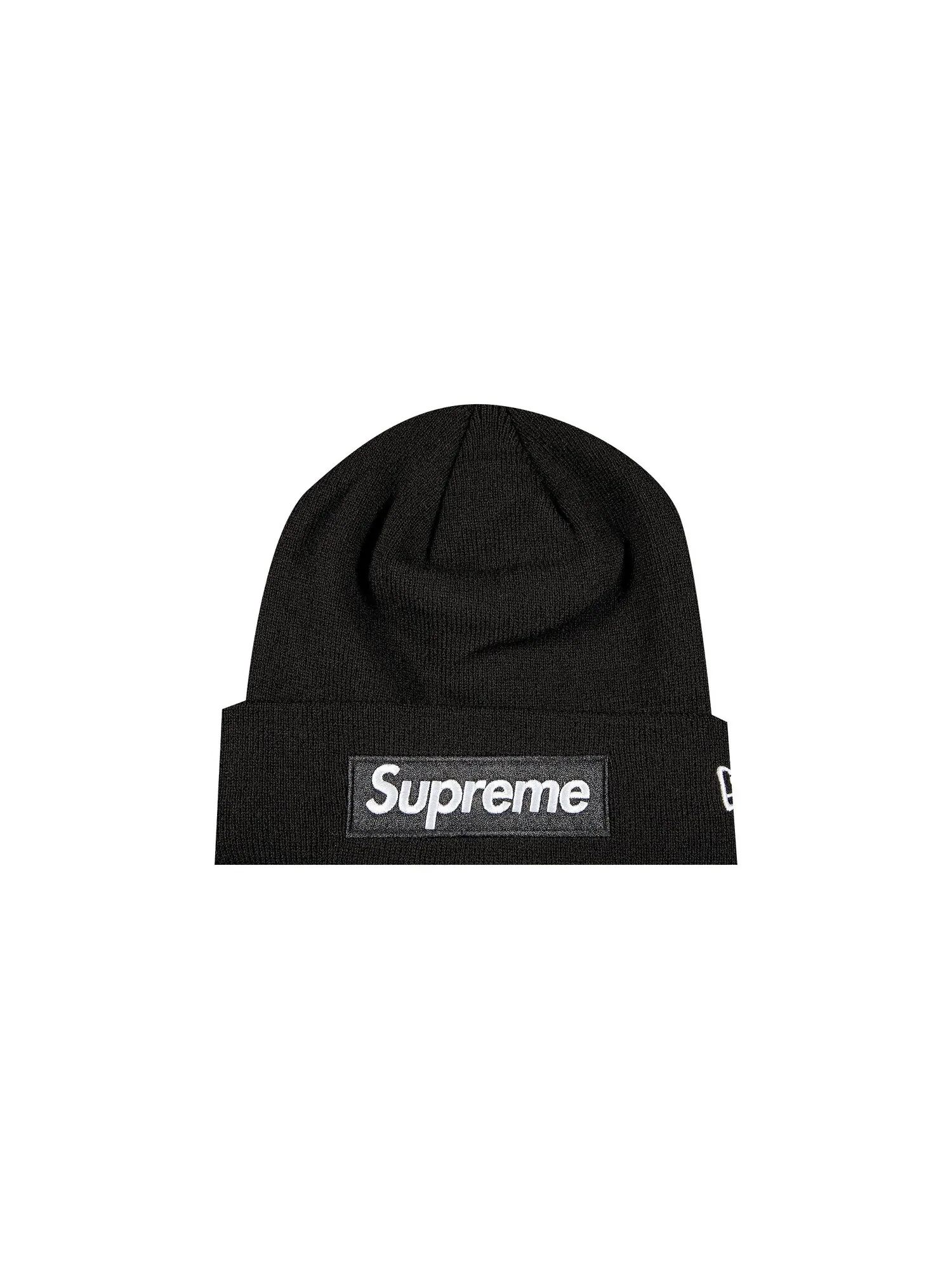 Шапка-бини с логотипом Supreme x New Era Box — изображение 1 из 2, черный