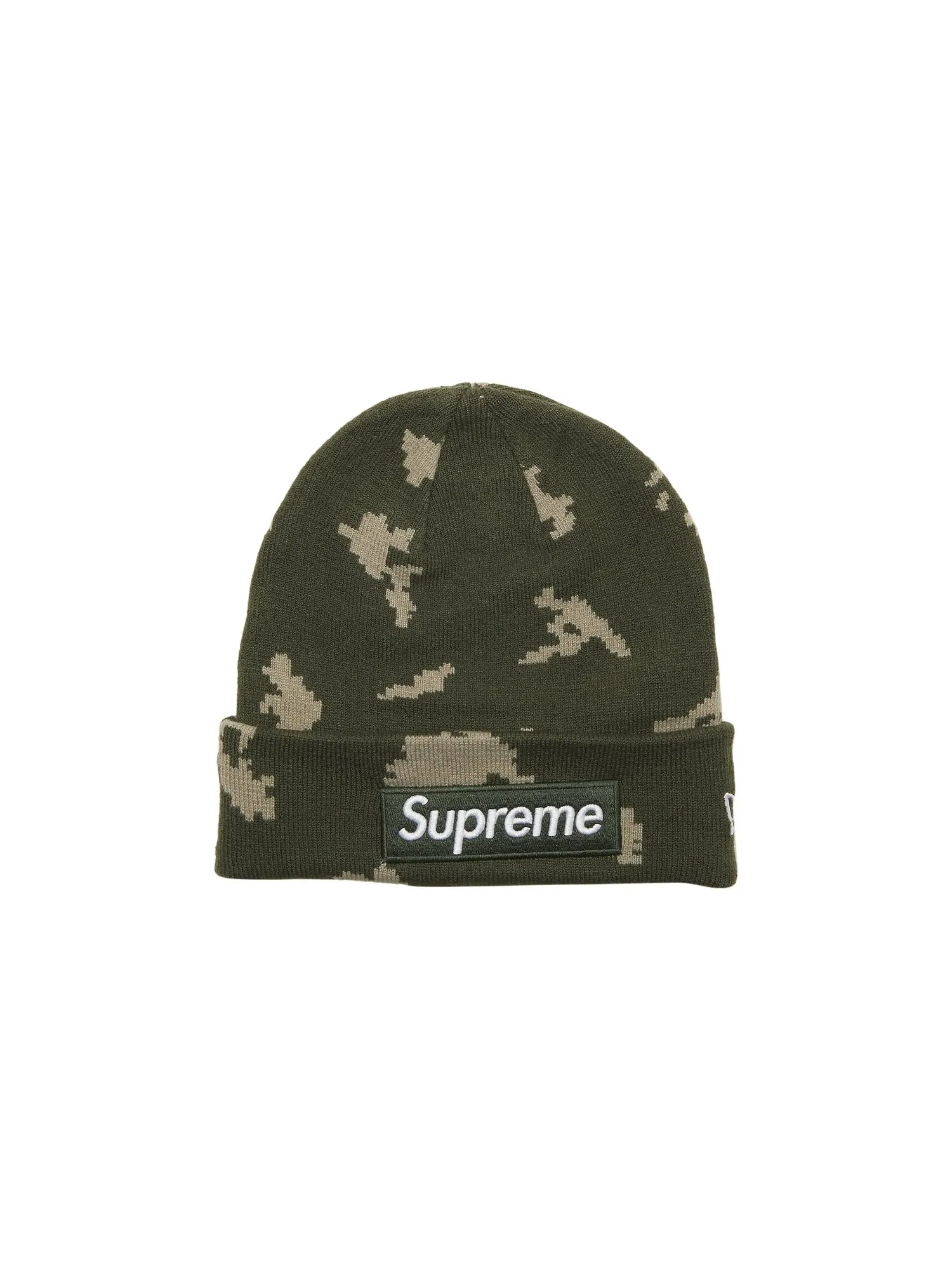Шапка-бини Supreme x New Era Box Logo, Оливковый русский камуфляж — изображение 1 из 3