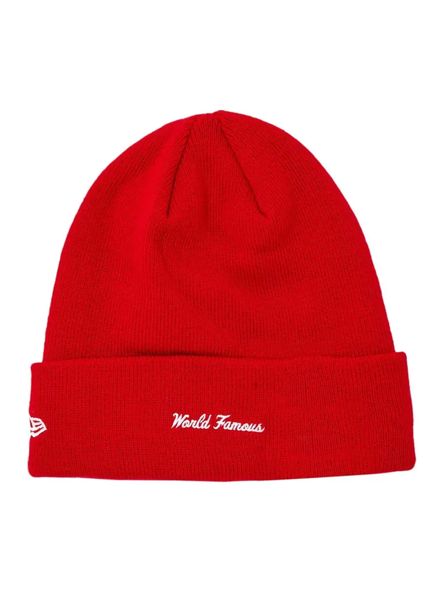 Шапка Supreme x New Era Box Logo Beanie — изображение 2 из 2, красный