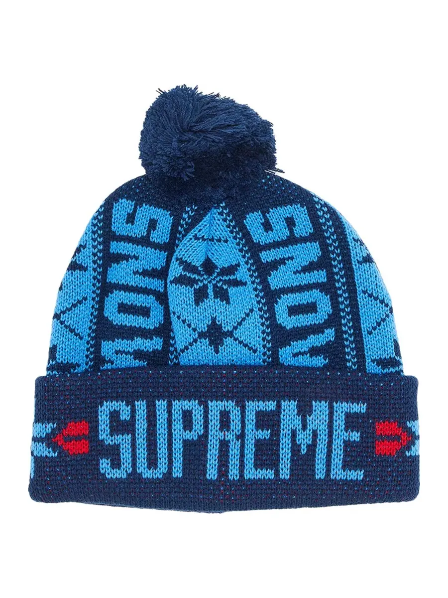 Шапка Supreme Snow Beanie — изображение 1 из 3, синий