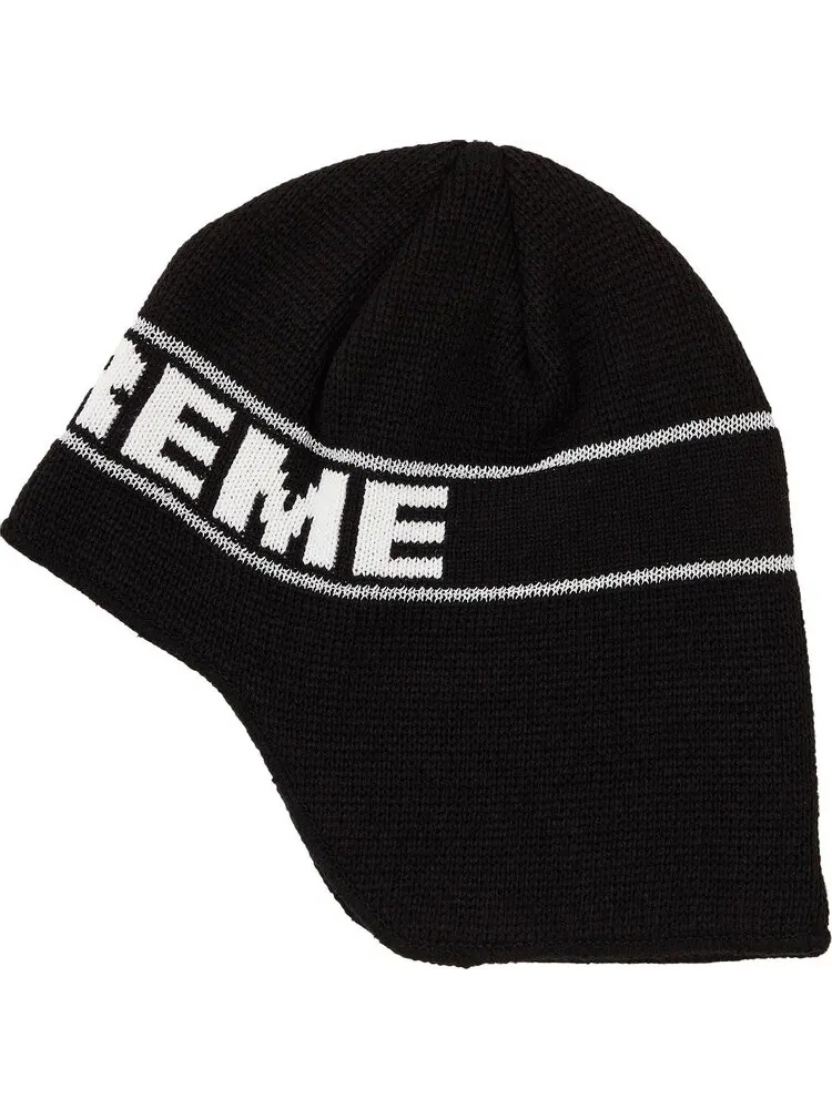 Шапка Supreme Earflap 'Black' — изображение 2 из 2, черный