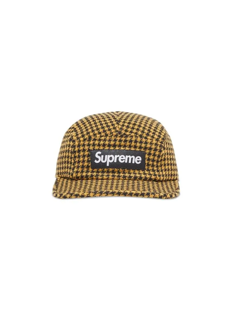 Бейсболка Supreme Houndstooth Wool Camp Cap — изображение 1 из 4, желтый