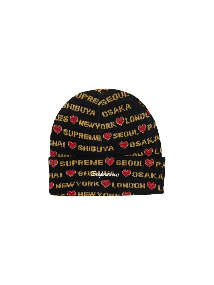 Шапка Supreme Hearts Beanie — изображение 1 из 3, черный