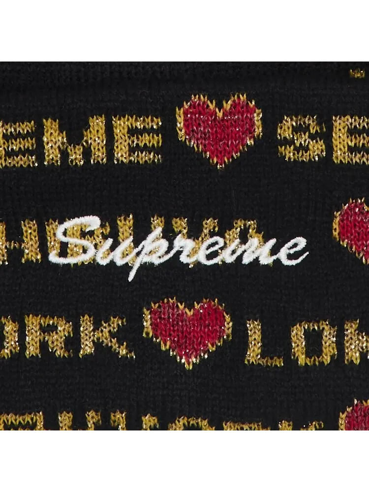 Шапка Supreme Hearts Beanie — изображение 3 из 3, черный