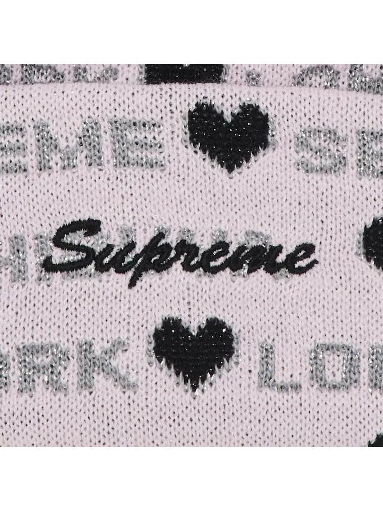 Шапка Supreme Hearts Beanie — изображение 3 из 3, розовый
