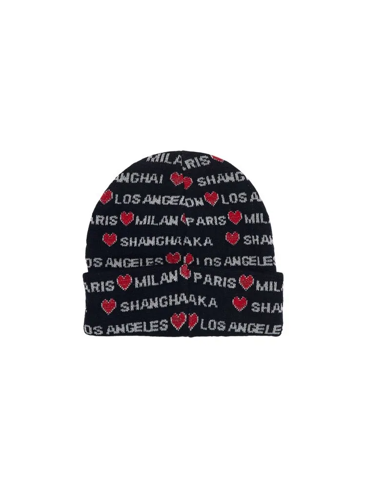 Шапка Supreme Hearts Beanie — изображение 2 из 3, темно-синий