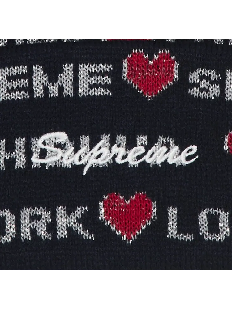 Шапка Supreme Hearts Beanie — изображение 3 из 3, темно-синий