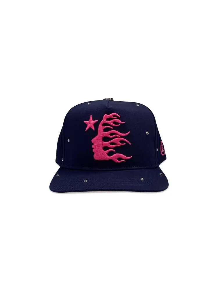 Бейсболка Hellstar OG Logo Snapback Hat With Rhinestones — изображение 1 из 1, темно-синий