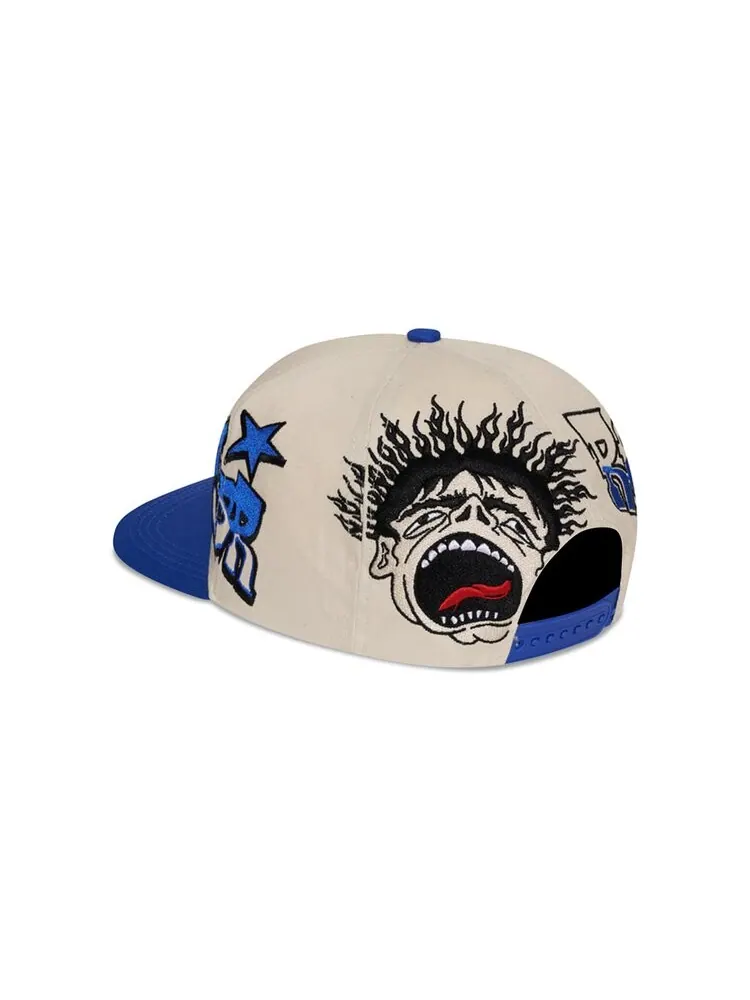 Бейсболка Hellstar Records Snapback Hat — изображение 2 из 2, синий/белый